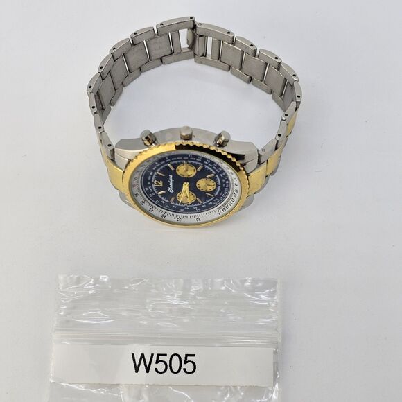 Classique 40MM Two Tone Quartz Analog Men's Fashion Watch 7.5" Wrist New Battery - Picture 12 of 12